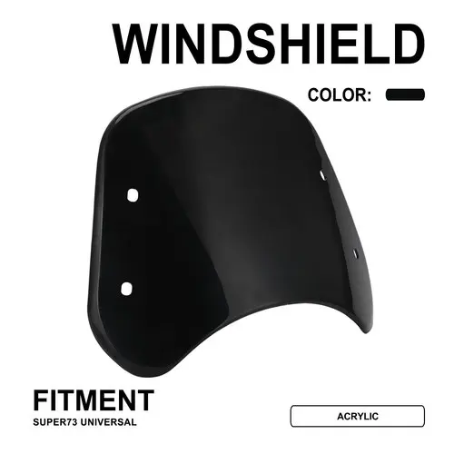 

Ветровое стекло для мотоцикла ветровое стекло ветрового стекла для Super73 Super 73 S1 S2 RX Аксессуары для велосипеда-внедорожника черные
