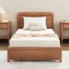 6 Mattress,  Certified Green Tea Memory Foam Mattress in a Box Fiberglass Free, Kids Mattress for Bunk Bed, 38"×75"×6", Beige 1