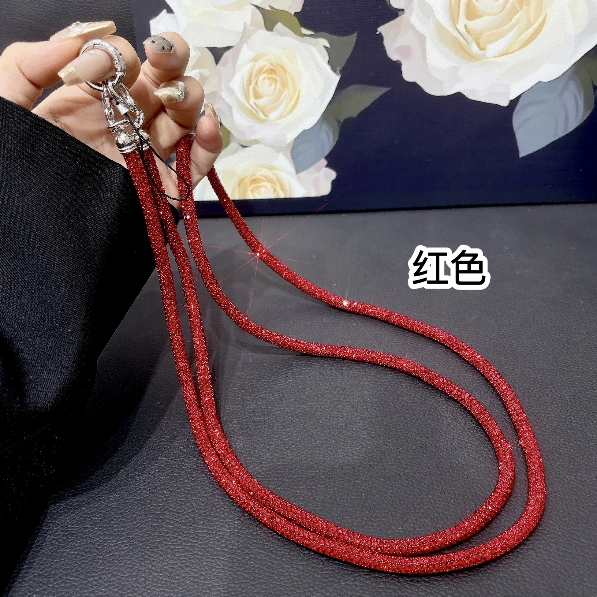 كريستال فاخر الهاتف المحمول الحبل حجر الراين Cross...