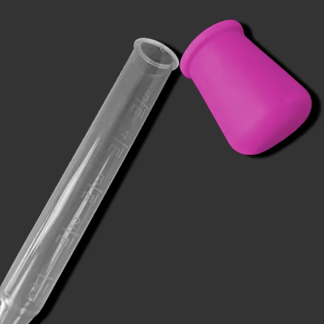 5Db/Set 5 Ml Kis Szilikon Műanyag Pipetta Csepp Tápláló Gyógyszer Folyékony Szem Fül Iskolai Laboratóriumi Kísérlet Kiegészítés - Image 4