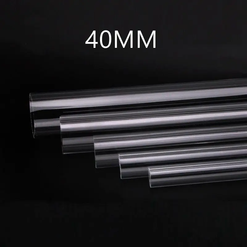 

2pcs 40MM Aquarium Fish Tank Acrylic Water Pipe Transparent Acrylic Tube High Quality Thicken Plastic Hard Pipe