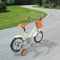 Vélo d'apprentissage à pédales pour enfants de 12 pouces, capacité de charge de 40kg, rose/jaune/vert pour 2-4 ans 6