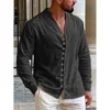 119941-cd85c8.jpg Linen Hawaiian Beach Shirt Premium Lightweight Cotton Blend Long-Sleeve Stand-Collar Multi-Button