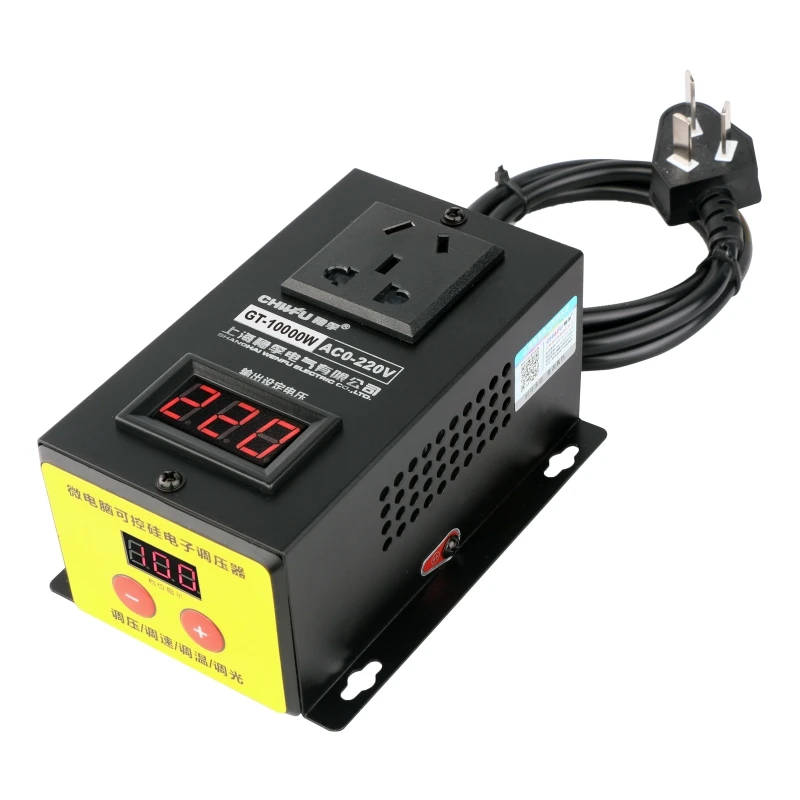 Scr ac 220v 10000w Regulador Eletrônico de Tensão Ajustável Thyristor Velocidade Controller Dimming Dimmer Termostato Temperatura