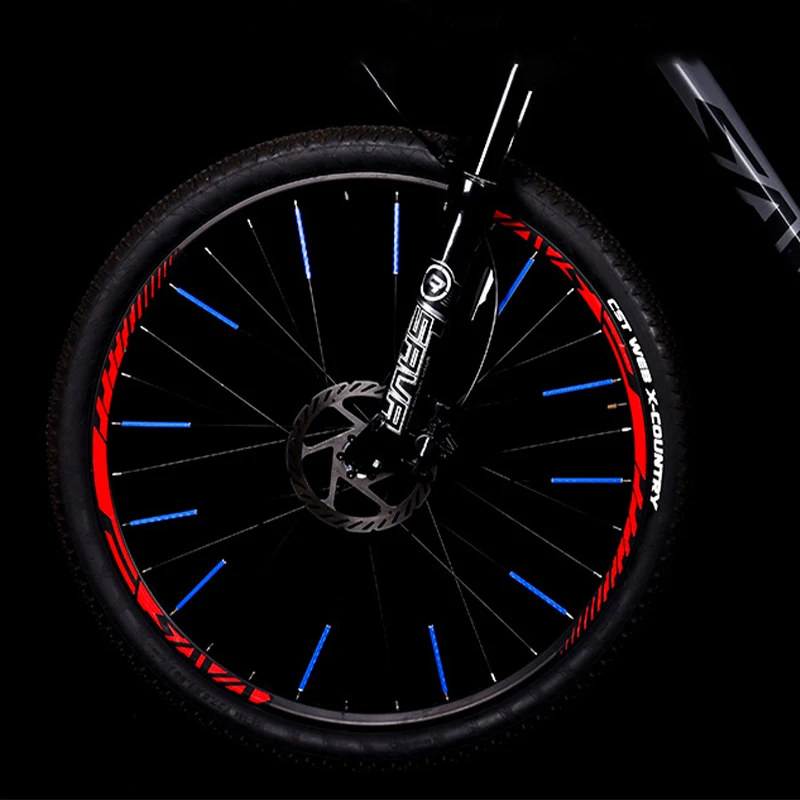 12Pcs Bicycle Wheel Spokes Reflective Sticker Colorful Tube Warning Safety Light DIY Cycling Reflector Reflective Safety Kit bike accessories,bicycle wheel stickers,bicycle spokes