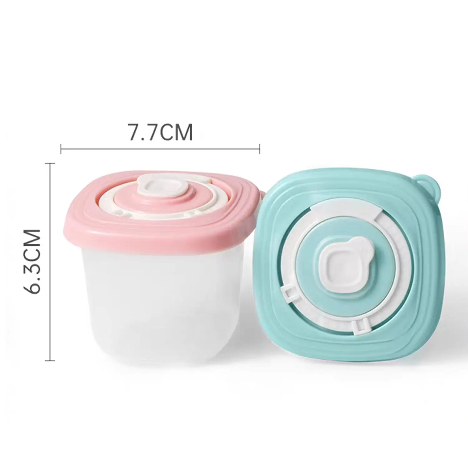 Square Ice Cube Molds Food Grade Ice Cream Mold Tray Baby Supplement Box Portable Snack Box Sealed Cooler, Microwaveable