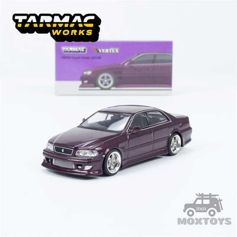 

Tarmac работает 1:64 VERTEX Chaser JZX100 фиолетовый металлический Литая модель автомобиля