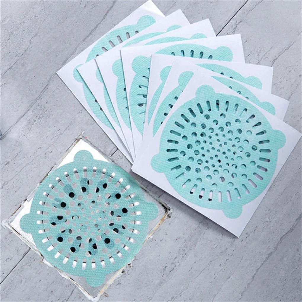 

10Pcs Disposable Sink Filter Shower Drain Stickers Drain Hair Catcher Strainer Floor Drain Cover Kitchen Bathroom Hair Cleaning