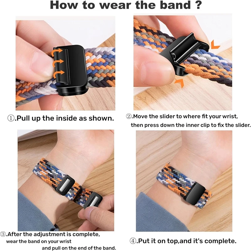 Braided Magnetic Bracelet Watch Band Strap