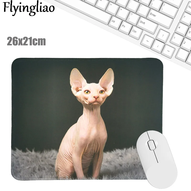 Hairless Sphynx cat Creative Office Keyboard Pad Kawaii Laptop Mouse Mat Anti Slip Desk Mats Custom Desk Pad Wrist Rest