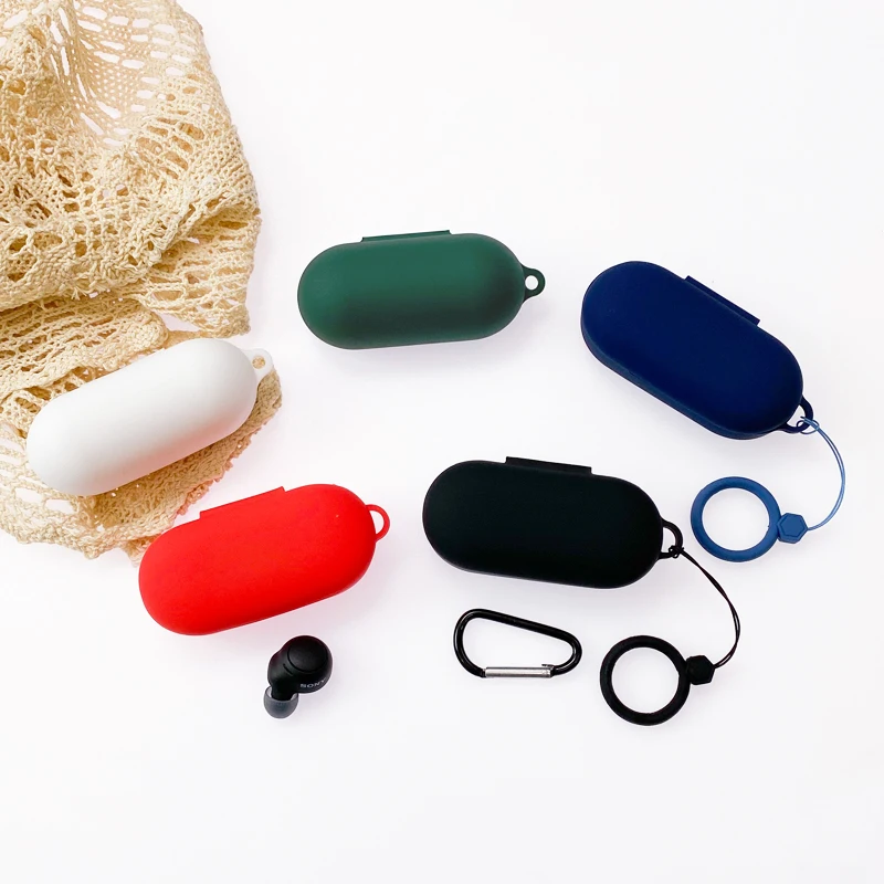 Funda De Silicona Para Wf-C500 Sony, Carcasa Protectora Con Anillo, Anticaídas, A Prueba De Golpes, Suave, Tpu, C500