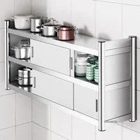 Minimalist Stainless Steel Kitchen Cabinets Wall-mounted Storage Cabinets Multi-functional Wall-mounted Hanging Kitchen Cabinet 2