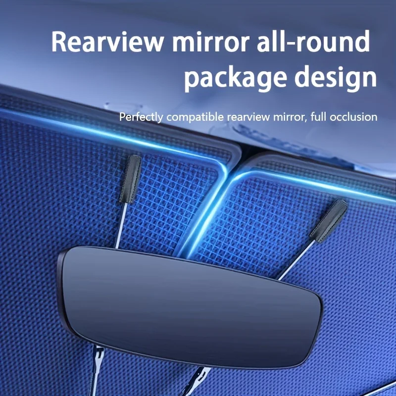 Upgraded Car Sunshade Windshield Rotation Bendable Handle Umbrella Front Window Cover for UV Ray Block & Sun Heat Protection