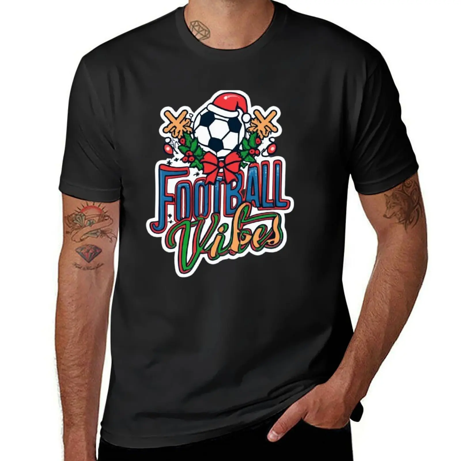 

Football × Christmas design T-Shirt sublime graphics Blouse men workout shirt