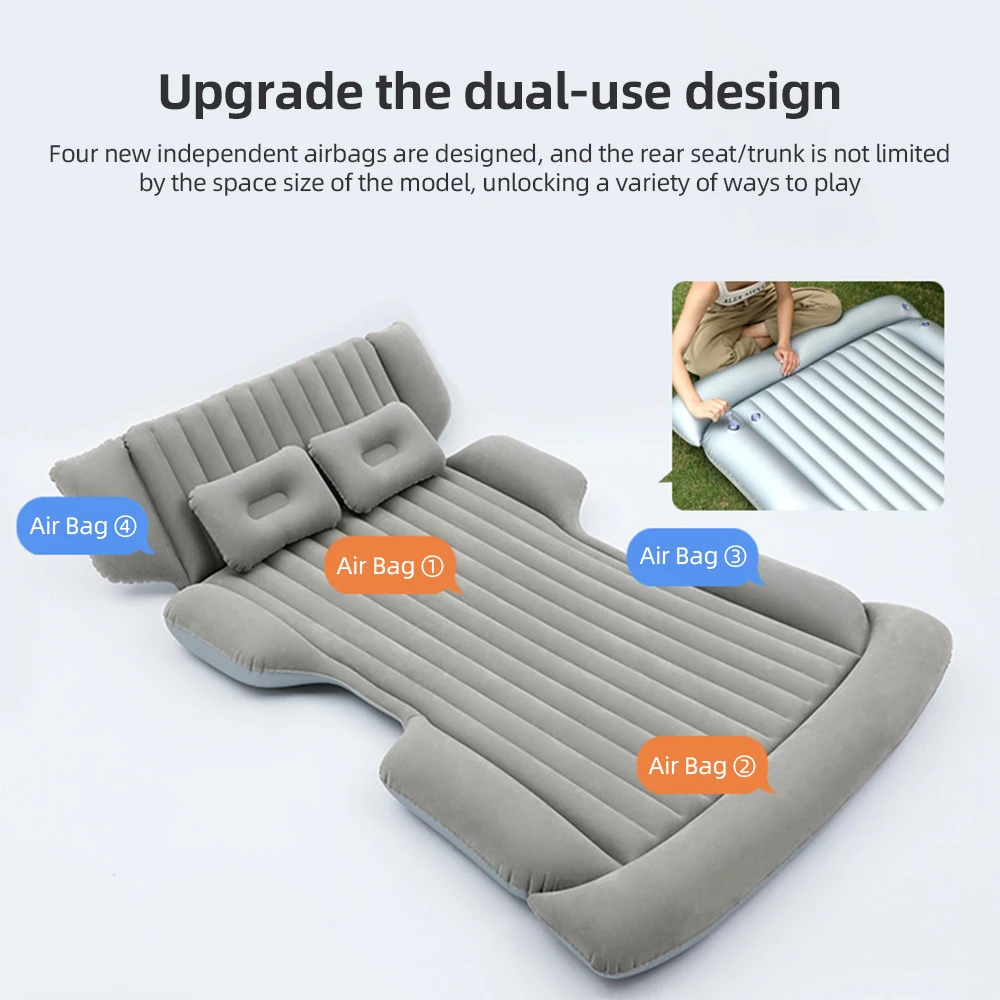 Mattress Car Inflatable Travel Bed Home Outdoor Camping Mat Rear Flocking Plus Air Mattress for SUV Outdoor Camping Equipment