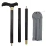 3 Section Detachable Walking Stick Portable African Blackwood Walking Cane Senior Elderly Cane Crutch for Elder Mothers Fathers 1
