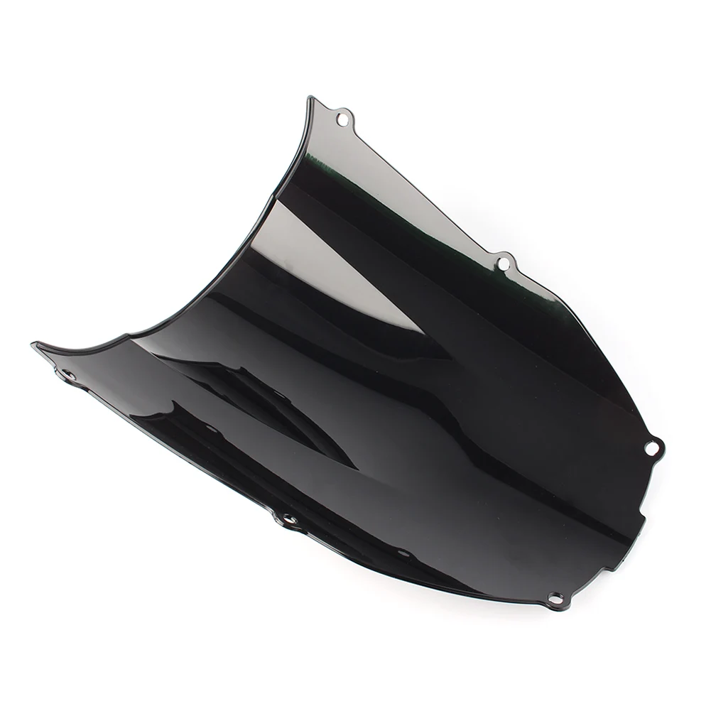 Motorcycle Windscreen Double Bubble Windshield ABS Plastic For Kawasaki Ninja ZX6R ZX-6R 2000 2001 2002