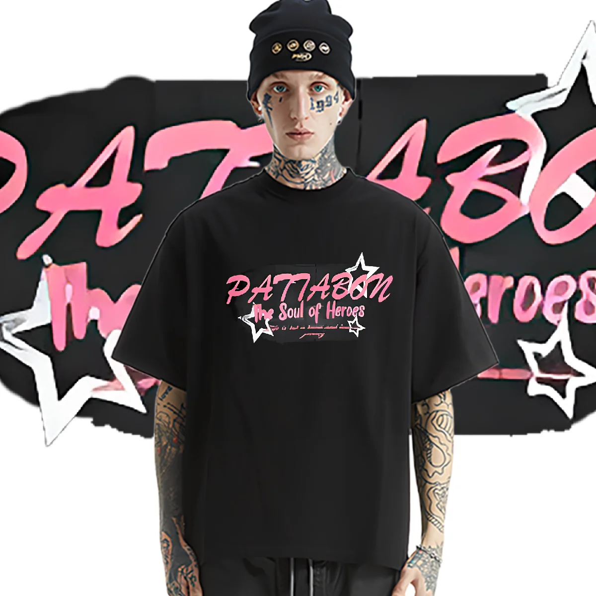 

Letter O-Neck Loose Oversized T Shirt Vintage For Men‘s Tees Design Special Rapper Tops Casual Comfort T-shirt Frivolous Clothes