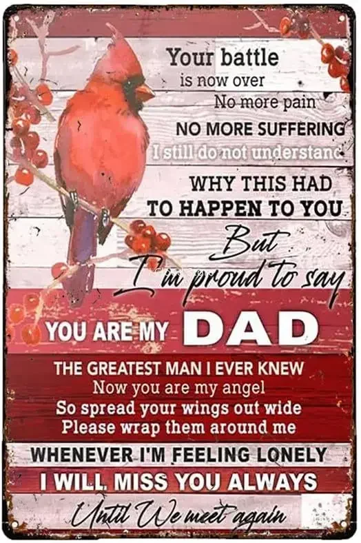 

Metal Tin Sign Retro Wall Decor Gift For Dad Cardinal Metal Signs Home Decor Vintage Tin Signs Pub Home Decorative