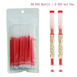 Deluxe 52 - Piece Gel Pen Collection with Refills - Assorted Ink Colors for School and Office Writing Supplies (52 pcs red)