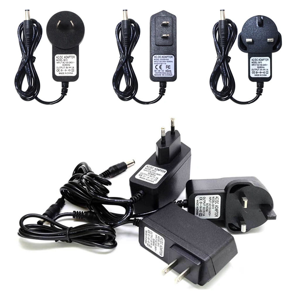 DC 9V 1A Guitar Pedal Power Supply Adapter Effect Pedal US/UK/AU/EU Musical Instrument Accessories