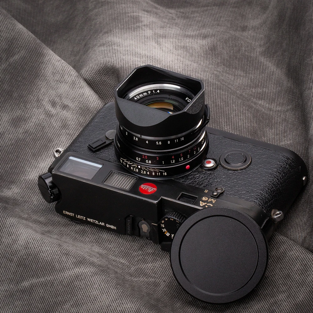 LH-6 Square Metal Lens Hood for Voigtlander 35mm F1.4 VM 40mm 50mm and Leica 35F2aa Aluminum Lens Shade with Cap