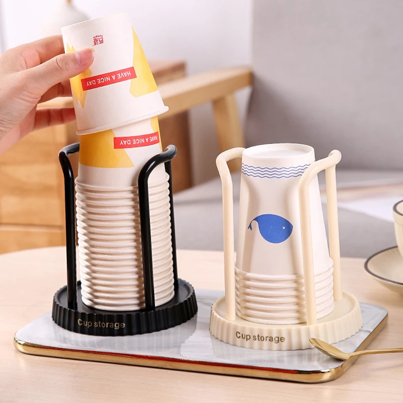Cup Storage Holder Paper Cup Dispenser Paper Cup Storage Holder Rack Shelf Water Tea Cups Dispenser Mug Display Stand Organizer Supplies Home Organization Storage Tool