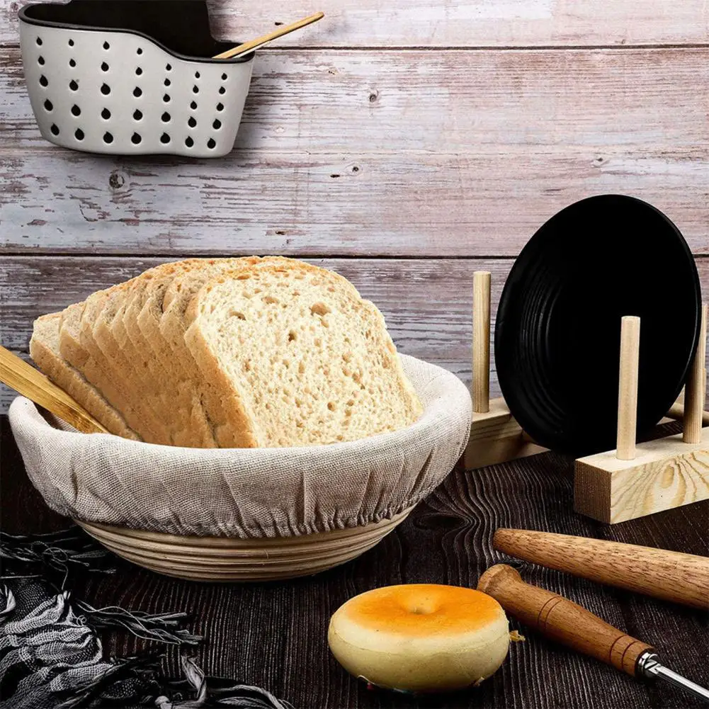 

Excellent Practical Round Shape Bread Proofing Cloth Liner No Odor Cotton Flax Bread Proofing Basket Liner for Kitchen