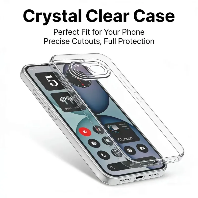 Ultra-Thin Transparent Silicone Phone Case - Clear TPU Bumper Protection Cover