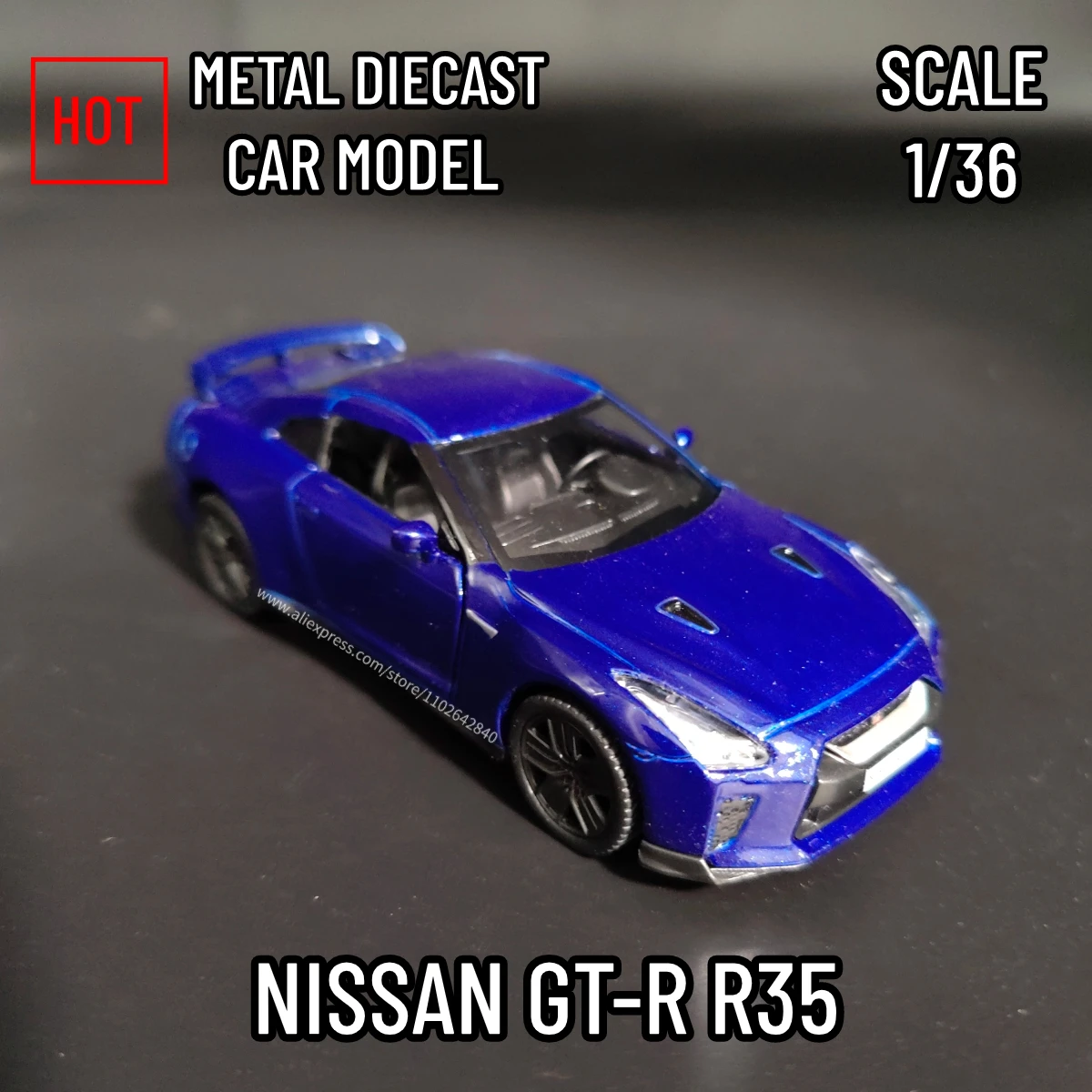 

1/36 Scale NISSAN GT-R R35 Replica Alloy Diecast Car Model Toy Miniature Home Decor Souvenir Ornament Xmas Gift