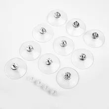 

10pcs 41mm Clear Suction Cups Thumb Nut Knurled Sucker Hook Kitchen Bathroom Window Hanging Storage Tools