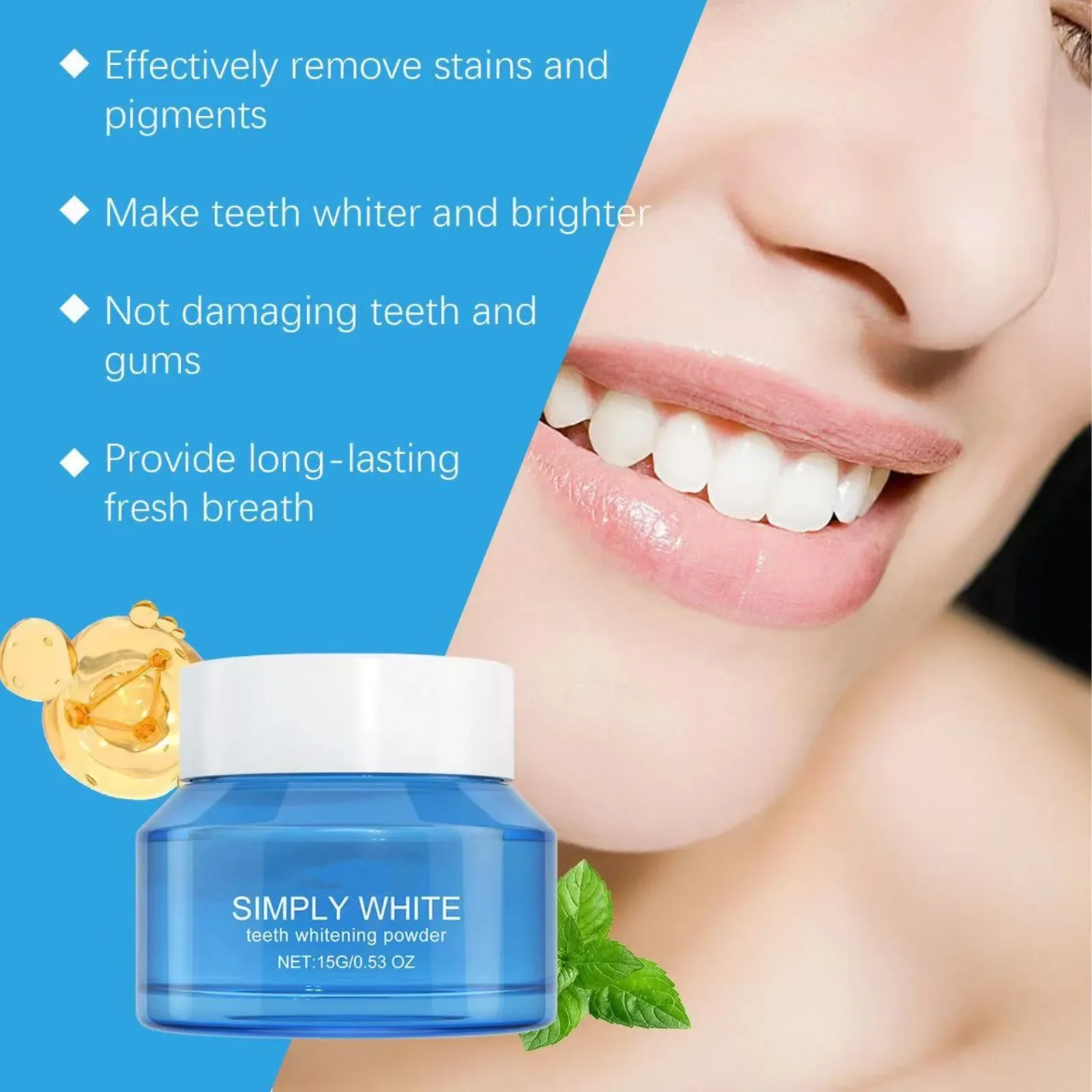Teeth Powder Remove Plaque Stains Toothpaste Deep Cleaning Fresh Breath Oral Hygiene Dental Tools Teeth Care Toothpaste Powder