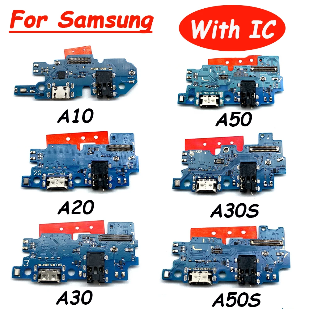 

Tested For Samsung A10 A10S A20 A20S A30 A50 A30S A50S USB Charger Charging Board Dock Port Connector Flex Cable With Mic