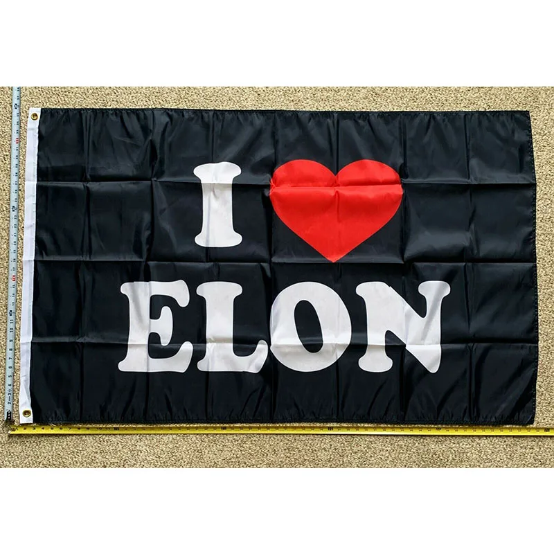 Elon Musk Flag Spedizione Gratuita Tesla Cybertruck Space X I Love Elon Sign Poster 3X5 Yhx0361