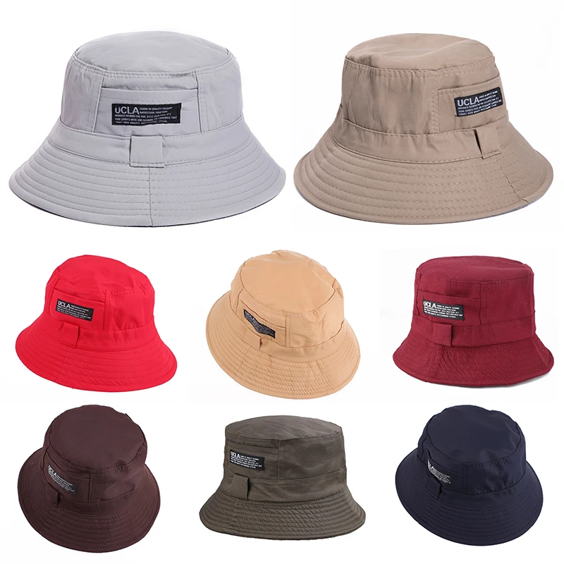 

Fashion Reversible Hawaii Summer Hats Big Head Fisherman Hat For Women Men Hiphop Bucket Caps Casual Street Panama Hat
