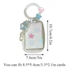 Heart Star Pendant Card Holders 3inch Idol Photcards Protective Sleeves Clear Photo Game Bus Student Card Film Keychain  ? 6