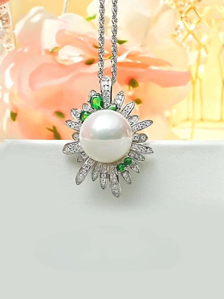 

Модный и роскошный набор серебряных подвесок с жемчугом фритиллярии с бриллиантами из высокоуглеродистого сплава, уникальные свадебные украшения