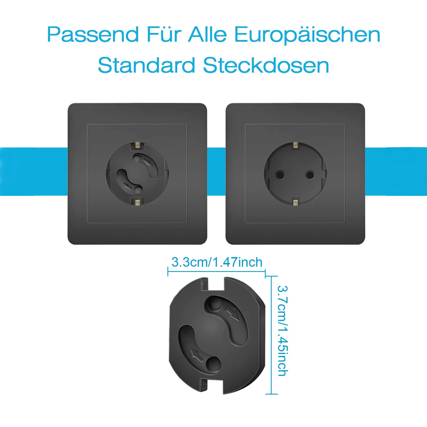 Children Anti Electric Protective Cover Shock Electric Safety EU Standard Power Protection Baby Plug Case Socket Protectors socket covers