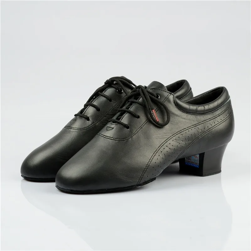 BD Dance Men Latin Dance Shoes 424 Split Outsole Soft Leather Professional Dancesport Shoe Elastic Heel Ballroom Dancing Shoes 4