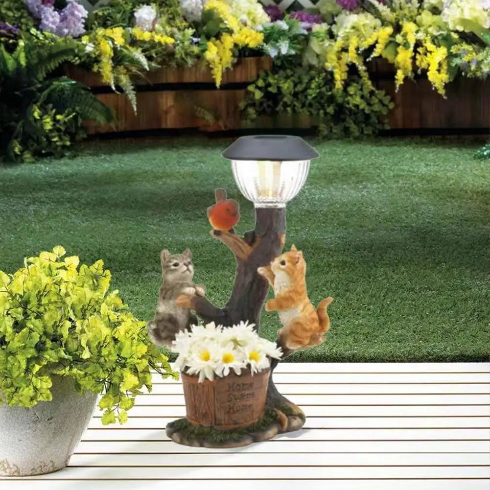 Solar Lights Solar Lamp for Cat and Dog, Dog, Rabbit Creativity, StatueWindow Animal LightDecoration Climbing Decor, Garden, Home Room, S0E5
