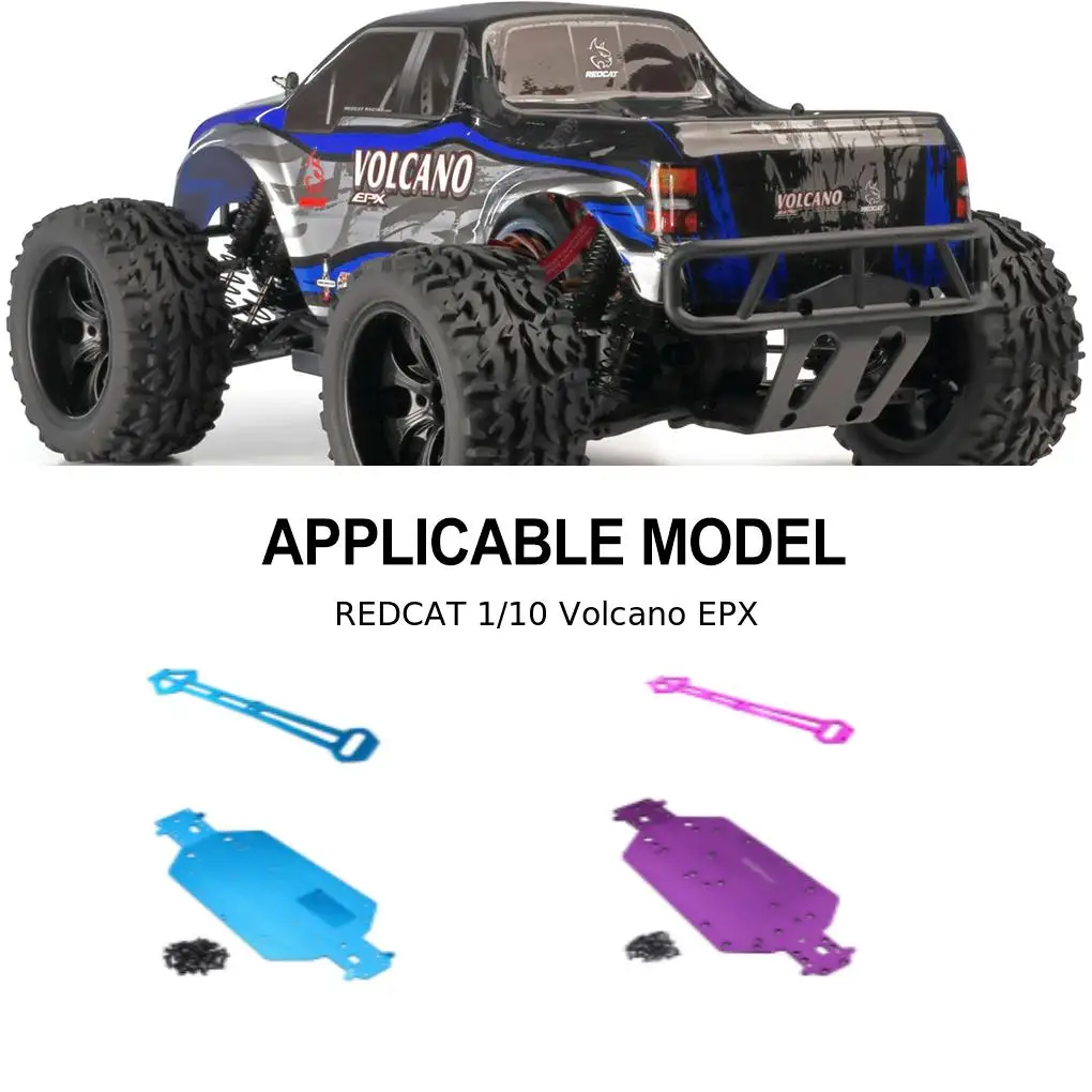 

2x шасси из алюминиевого сплава 1/10 для автомобиля Volcano EPX RC, запчасти для автомобиля RC, аксессуары для автомобиля, запасные части, детали для обновления RC