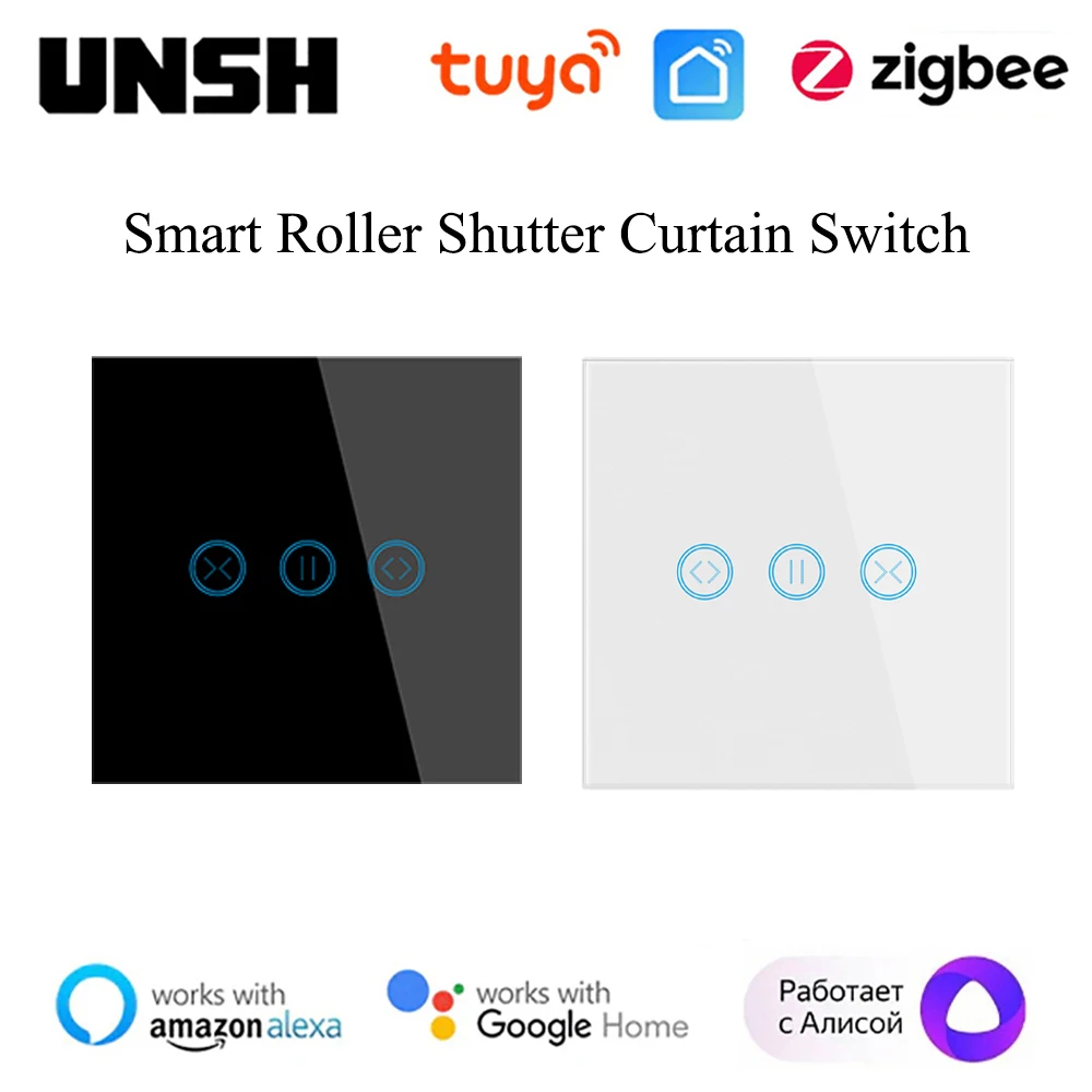 

Tuya ZigBee Roller Shutter Curtain Switch for Electric Motorized Blinds Smart Life Control Works with Alexa Google home Alice