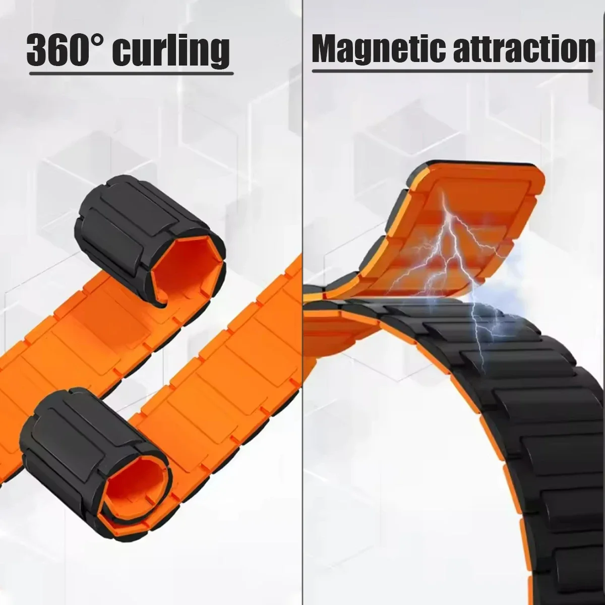 Universal Silicone Magnetic Loop Bracelet Strap