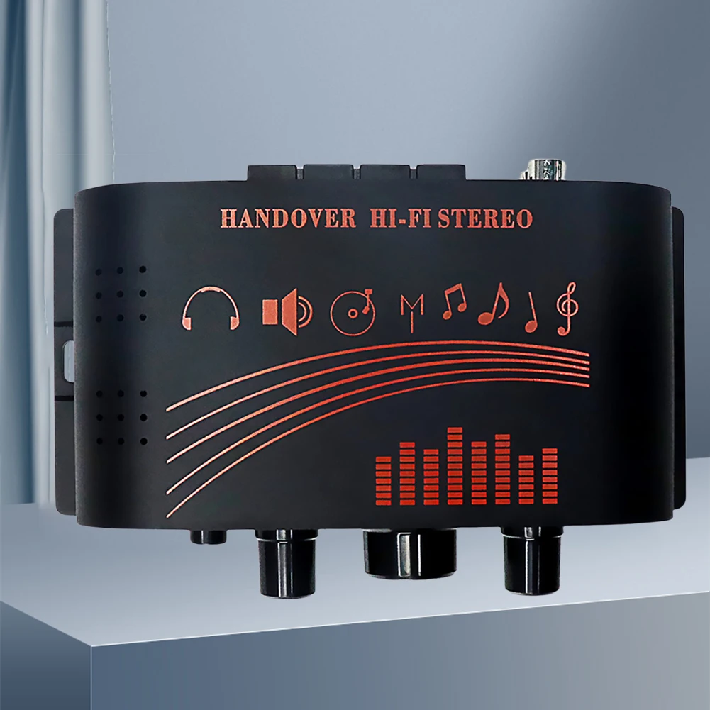 AK170 오디오 파워 앰프 듀얼 채널 HIFI 스테레오 오디오 앰프(LED 라이트 링 포함) 자동차/가정용 휴대용 사운드 앰프