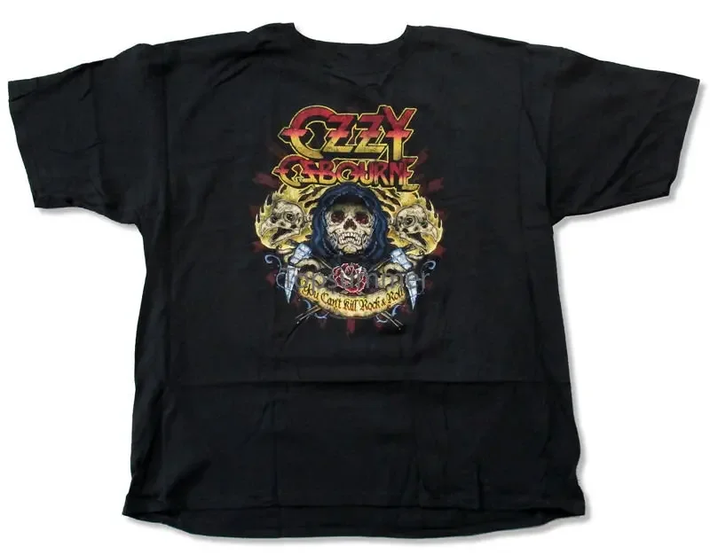 

Military T Shirts O-Neck Men Short Sleeve Compression Ozzy Osbourne Can'T Kill Rock N Roll T Shirts