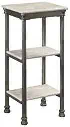 

Orleans Three Tier Tower with Marble Laminate Shelves, Sturdy Powder-Coated Steel Frame Restaurant accessories Serving tongs Sil