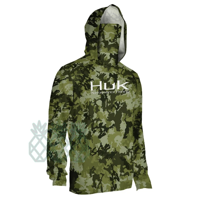 HUK Fishing Hoodie Shirts Long Sleeve Face Mask Fishing Clothing Uv  Protection Breathable Performance Fishing Tops Camisa Pesca - AliExpress