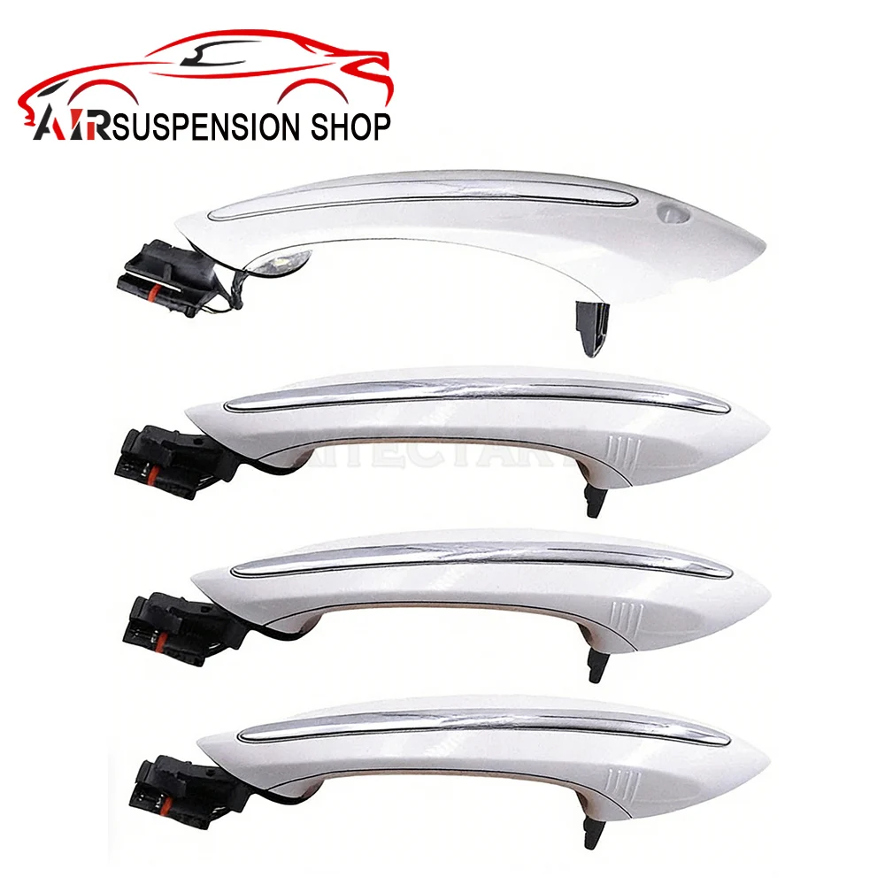 BMW F07 F10 F11 F06 F01 F04용 화이트 컴포트 액세스 외부 도어 핸들 (OEM 51217231931 51217231932 51217231933 51217231934)