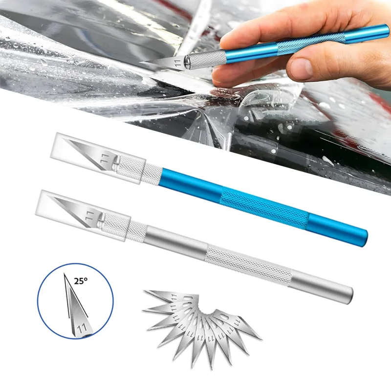Carving Knife Set 2 Pack with 10 Blades for Car Vinyl Installation Wrap Cutter Window Tint car wrapping tools,automotive film tools