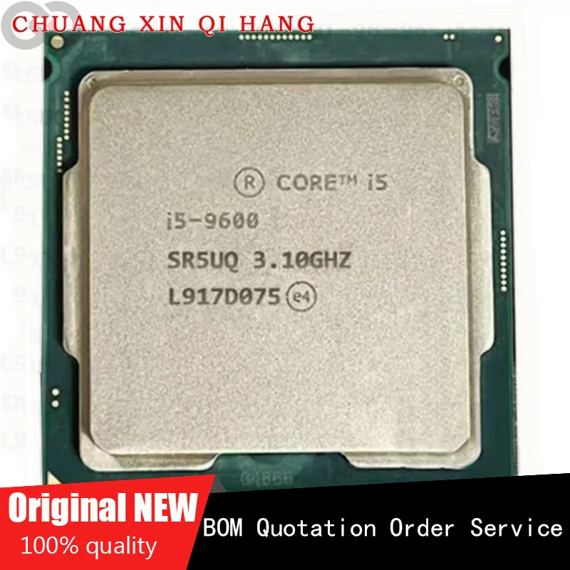Utilizzato Per I5 9600 I5-9600 3.1Ghz Cpu A Sei Core A Sei Thread 65W 9M Processore Originale